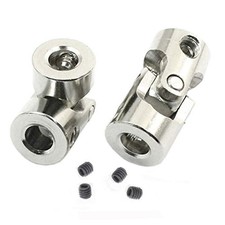 2 Pack Universal Joint Shaft Coupler Coupling Steering, RC Car Crawler Boat 6mm
