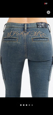 Miss Me Jeans Sz 31x 30 Women  s Cargo Bootcut Miss Me logo embroidered on butt