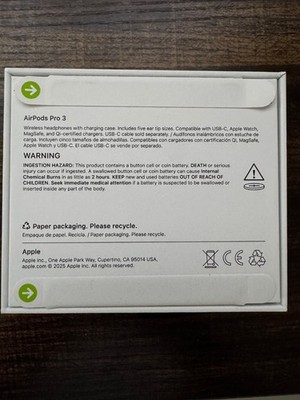 Authentic, brand new, and sealed AirPods Pro 3 | eBay