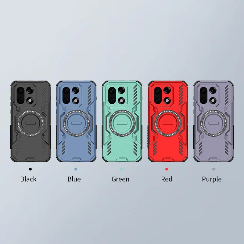 For OnePlus 15 5G, Shockproof 4 Airbags Hybrid Armor Magnetic Hard Case Cover - Image 2 of 4