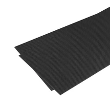 2 Pcs Carbon Fiber Sheet 250×100×0.5mm Glossy Surface Plain Weave Panel Sheet