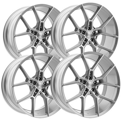 (Set of 4) Select Precision S102 Alpine 20x9 5x120 +20mm Brushed Wheels Rims
