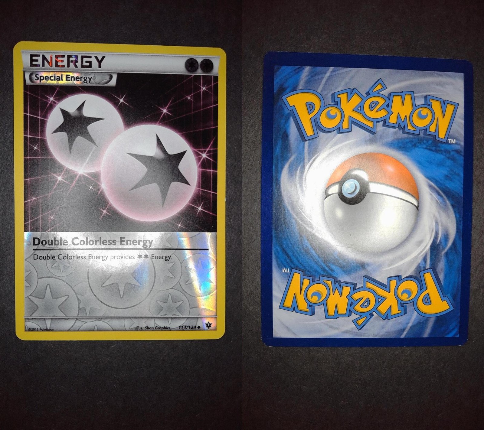 Double Colorless Energy 114/124 Uncommon Fates Collide Pokemon Reverse Holo LP