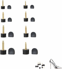 High Heel Protector Caps Heel Tip Replacement Kit:8 Pairs U-Shaped TPU Caps w...