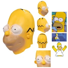 Homer Jay Simpson Mask Cosplay Latex Masks Helmet Masquerade Props Fancy Dress