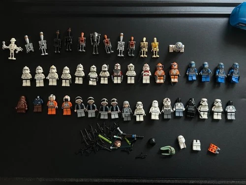 LEGO Star Wars Minifigures Lot – 45+ Figures – Clones, Troopers, Droids + Parts