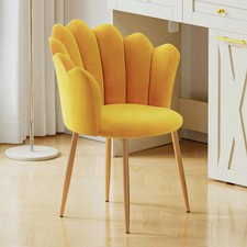 Velvet Armchair with Gold Legs Comfy Accent Chair for Bedroom Living Room
