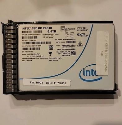 Intel SSD DC 4610 8.4 TB Solid State Drive NVMe with Tray