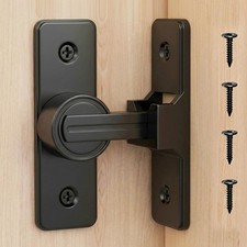 Barn Door Lock Latch 90Degree Deadbolt Zinc Alloy Security Bathroom Garage