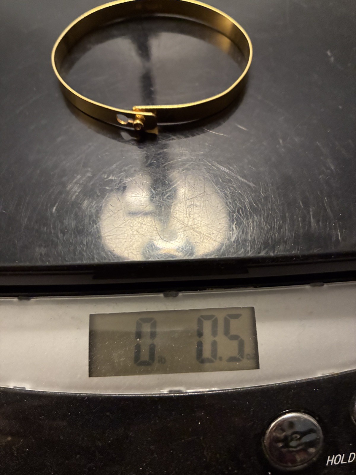 22k Yellow Solid Gold Modern Bangle Bracelet 7" /… - image 5