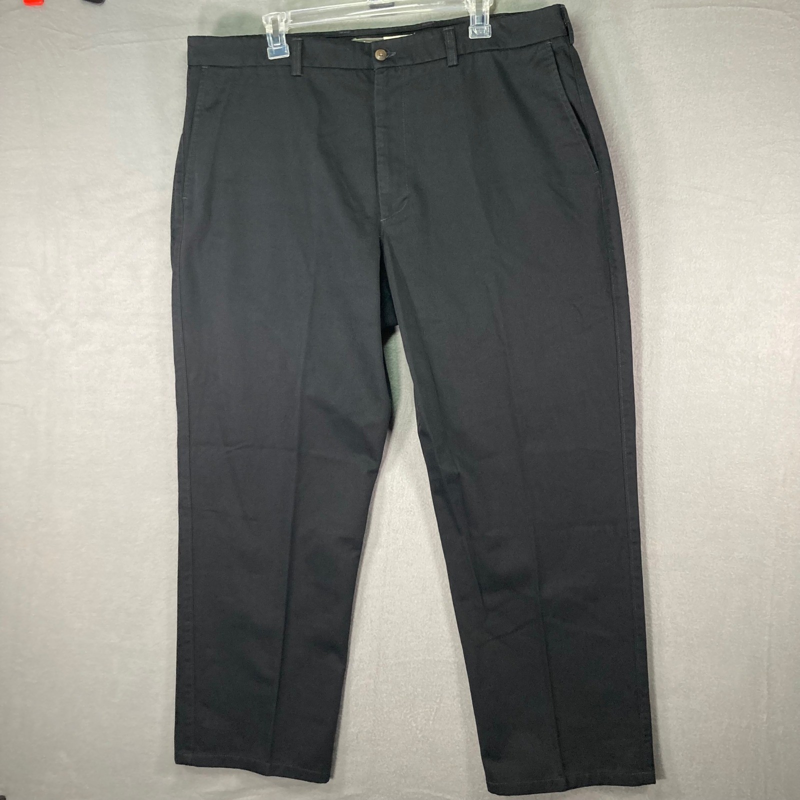 St. John's Bay Mens 40x30 Black 100% Cotton Loose Fit Casual Pants