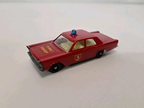 Vintage Matchbox Lesney No.55/59 Ford Galaxie Fire Chief 1960 Diecast Car – Red