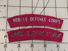 Reproduction 1950s British Mobile Defence Corps Tab Patch 4352
