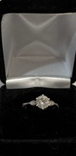 Sterling Silver Cubic Zirconia Engagement Solitaire Ring Sz7.25 No Box