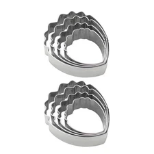 8 Pcs Stainless Steel Petal Cutting Die Ceramic Tool Flower Clay Cutter