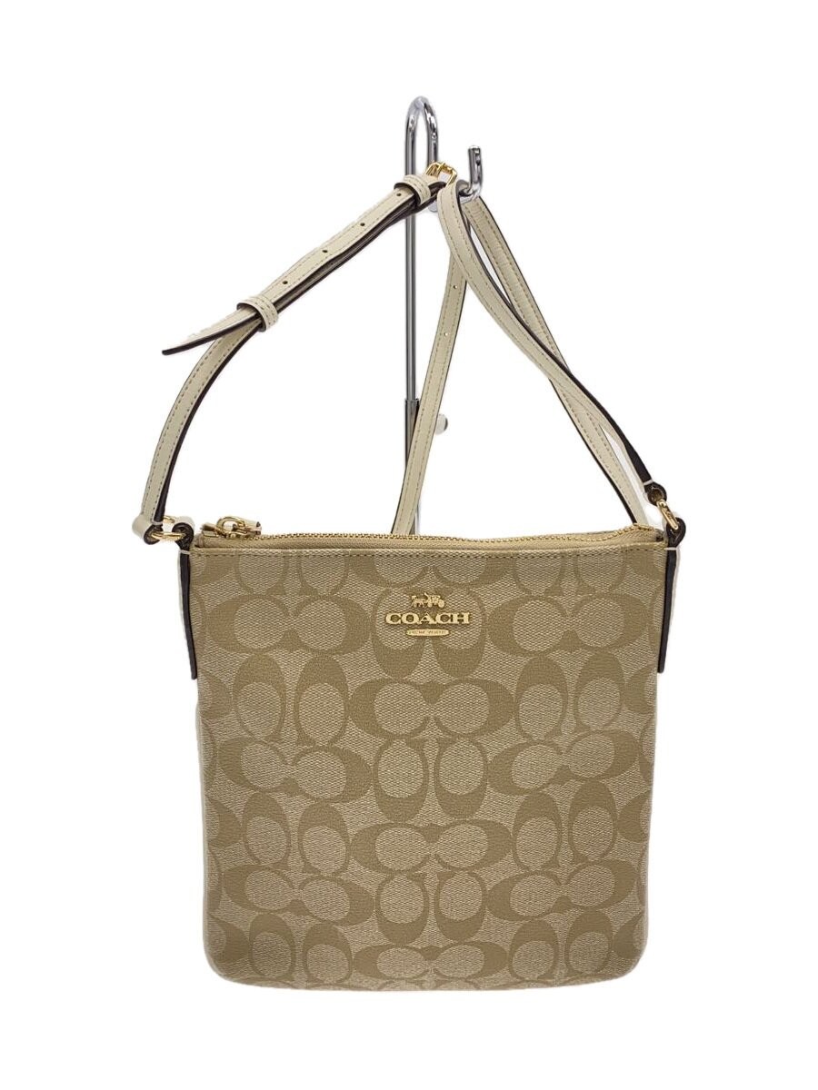 COACH Signature Leather Shoulder Bag with Classic C Logo Design