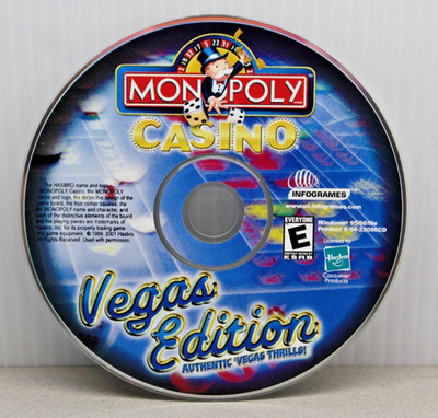 Monopoly Casino Vegas Edition PC Game Disc Slots Poker Keno Craps 2004 Atari VG+