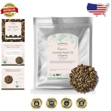 Bulk 1 lb Organic Licorice Root - USDA Certified Kosher, Non-GMO, Tea Blend Herb