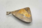 GWC Sterling Silver Malachite Hand Made Triangular Pendant 28.0g — photo 5
