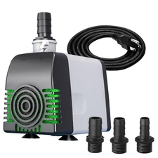 Auto Shut Off Water Pump 550GPH, Submersible Fountain Pump Ultra Quiet with A...