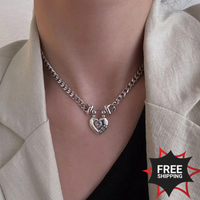 New Sterling Silver Trendy 925 Handmade Creative Design Exquisite Chain Necklace