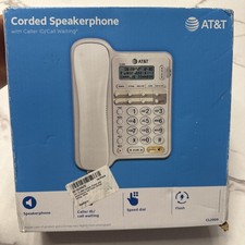 AT T Corded Phone with Speakerphone and Caller ID/Call Waiting CL2909 White NEW