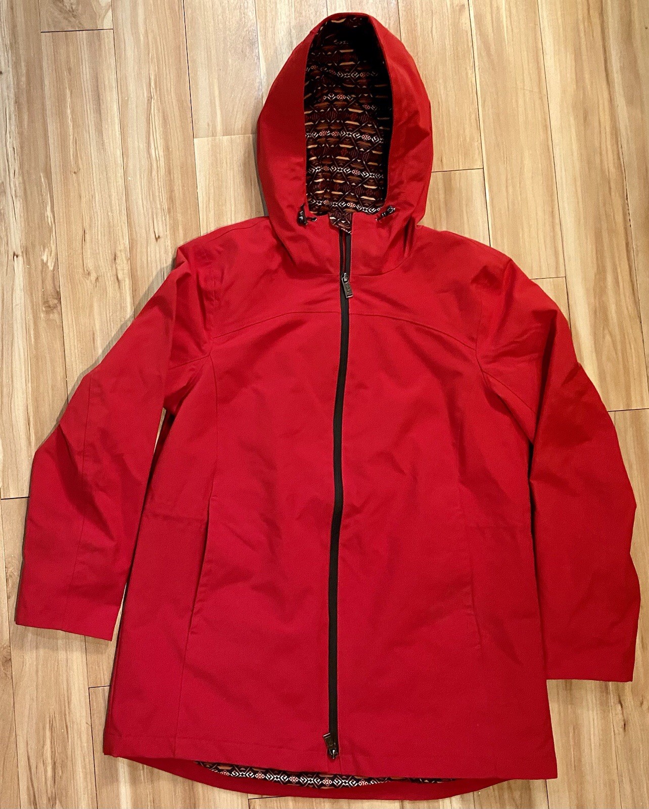 Pendleton Jacket Womens Medium Red Rain Coat Azte… - image 1