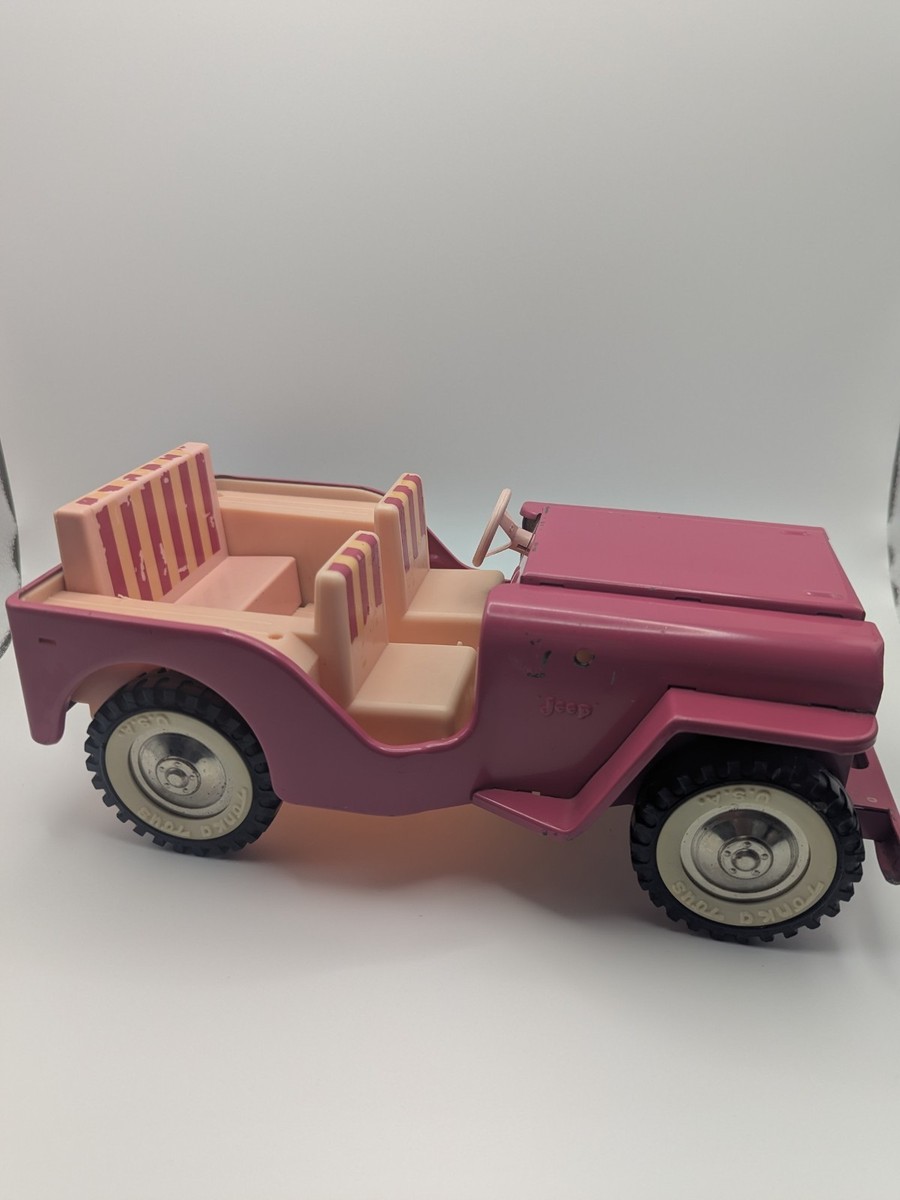 Metal Toy Tonka Pink Jeep Surrey 1962 No. 350 Vintage Rare Barbie