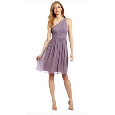 Donna Morgan Rhea Purple Short One Shoulder Dress Cocktail Bridesmaid wedding 2