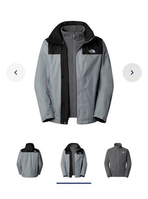 The North Face Evolve II Triclimate Herren Jacke Grau/Schwarz XL NEUWERTIG!!!
