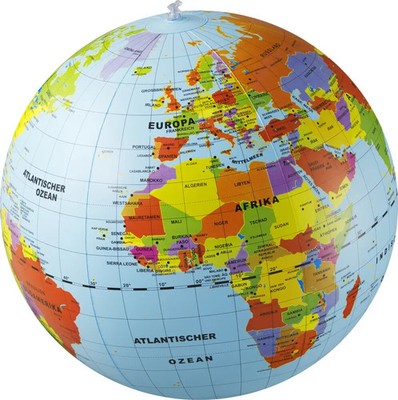 Politischer Globus, Wasserball, aufblasbar | Deutsch (2026) | 1 S.