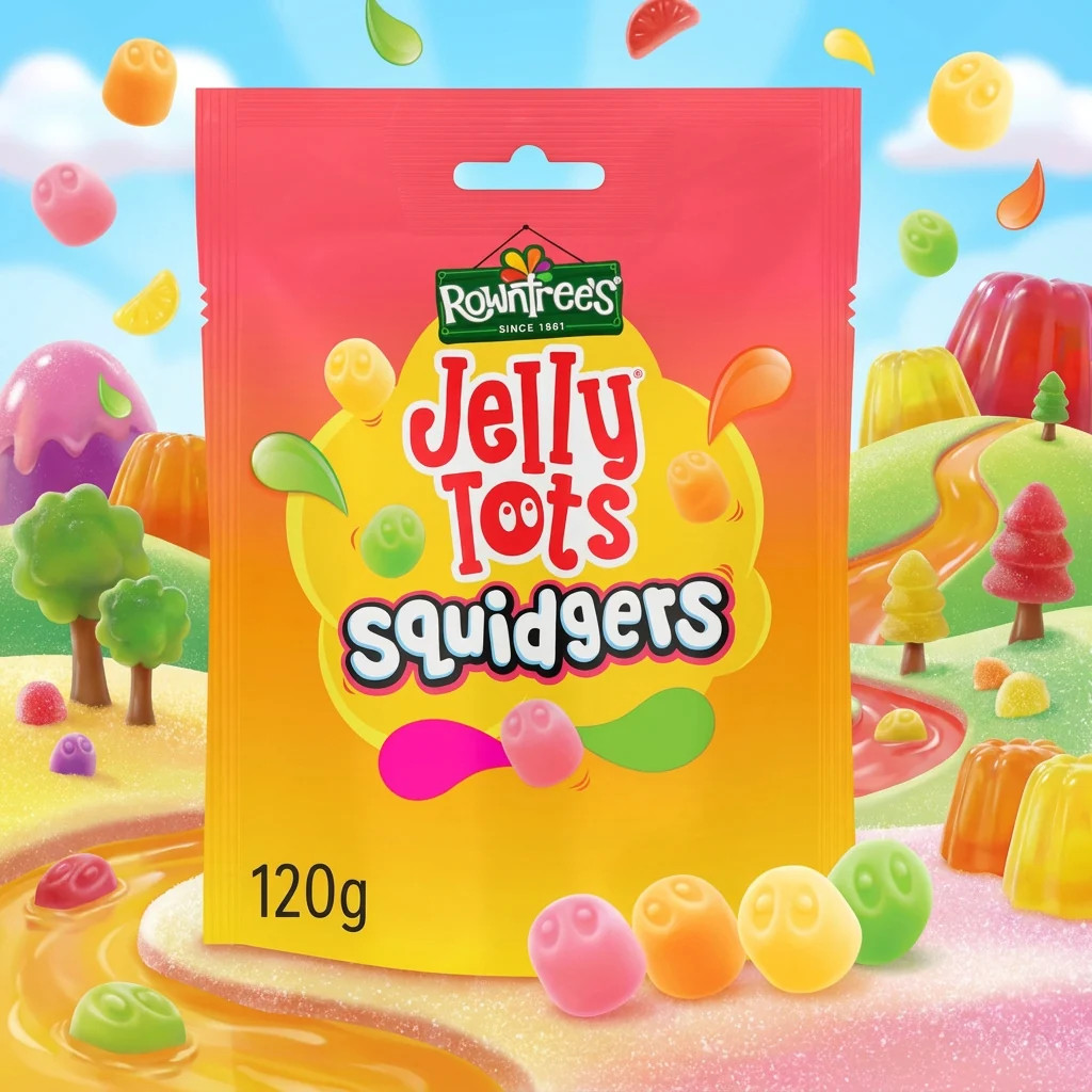 Rowntree's Jelly Tots Squidgers Sweets Sharing Bag 120g