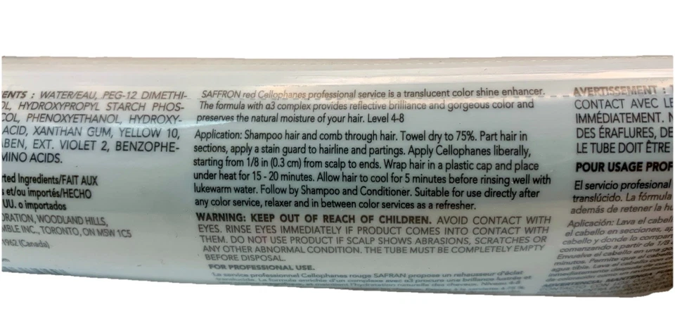 Complejo Sebastian Cellophanes a3 rojo azafrán 300 ml/10,1 floz Foto 3 de 3