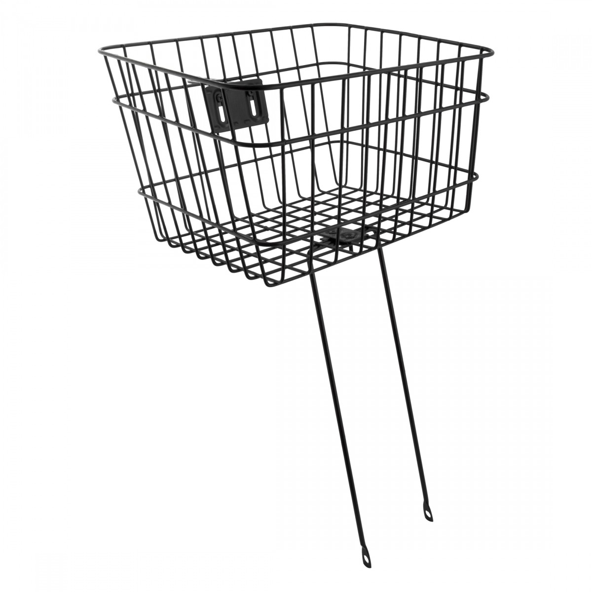 Sunlite Large Steel Rear Bike Basket - Black Powder-Coated Wire,