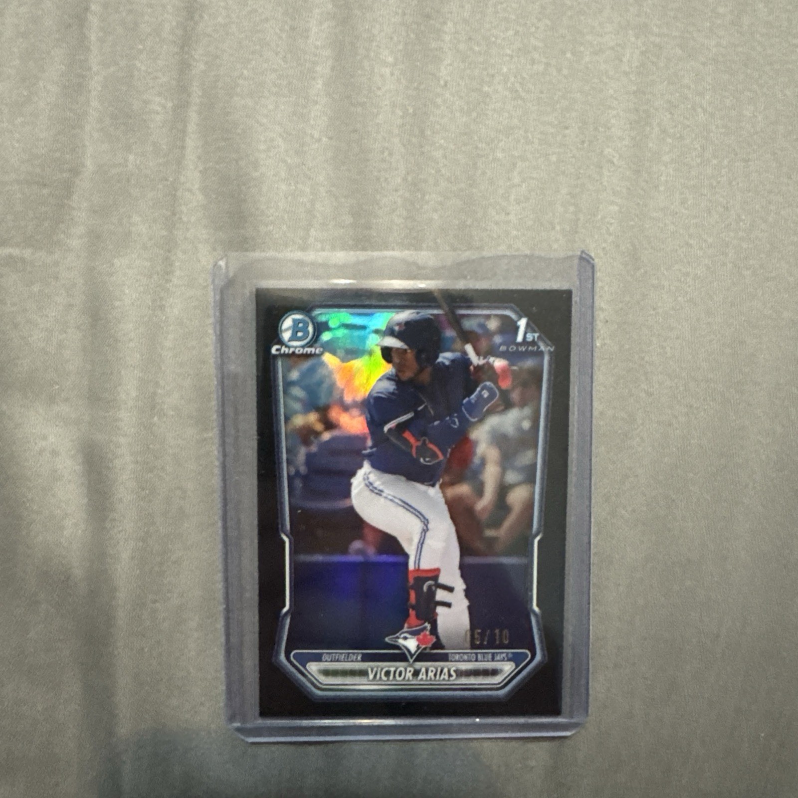 2026 Bowman Chrome 1st Victor Arias Black Parallel /10 Toronto Blue Jays BCP -29