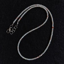 Collana 2,8 mm naturale Italia mare corallo bianco sfere tonde perline...