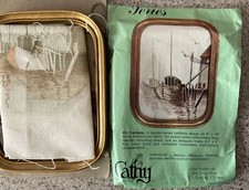 Vtg Cathy Needlecraft Heritage Series Winter Season The Wharf Embroidery Kit