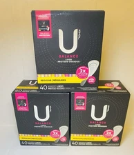 3 New Boxes of U by Kotex Balance Regular Xpress Dri Absorbent Liners