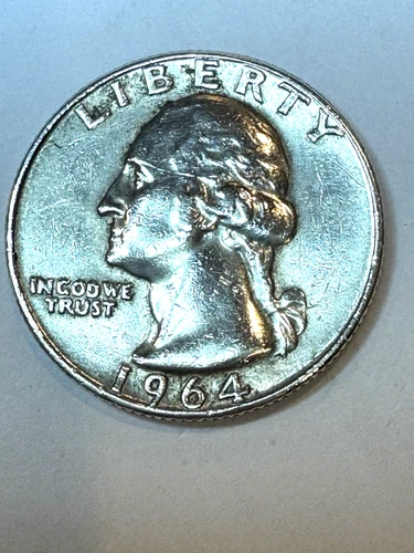 1964 D Washington Quarter 90% Silver Extra Fine XF