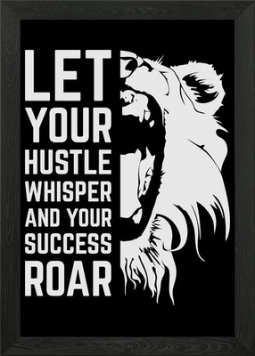 Success Roar Framed Wall Art Poster Canvas Print Picture