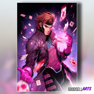 Gambit Art Print Marvel Rivals, Remy LeBeau Video Game Poster X-Men Decor GiFT