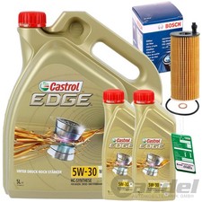 BOSCH ÖLFILTER+CASTROL 5W30 passend für BMW 1er 3er E90 F30 F31 5er X1 X3 X4 X5