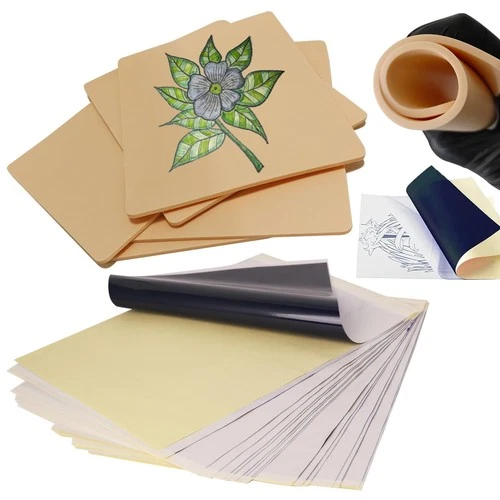 Narkysus 20Pcs Tattoo Practice Skin Kit with Transfer Paper, 5Pcs 20pcs, Pink - product listing photo