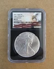 NGC 35TH ANNIVERSARY 2021 S$1 EAGLE LANDING T-2 FIRST RELEASES MS 70 276