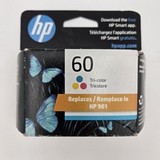 NEW Genuine HP 60 Tri-Color Ink Cartridge CC643WN Original OEM Expired 08/2026