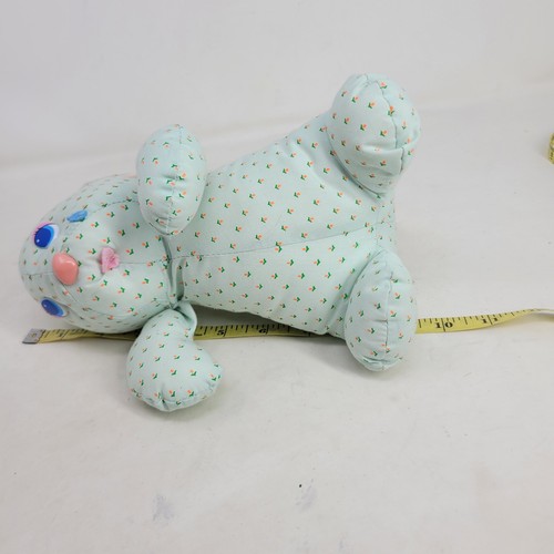 Vintage 80s Spearhead Marketing Plush Crying Green Bunny Rabbit Easter Stuffed - Bild 9 von 9