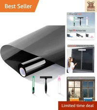 One-Way Window Privacy Film 17.5"×78.7" - 99% UV Blocking & Heat Control