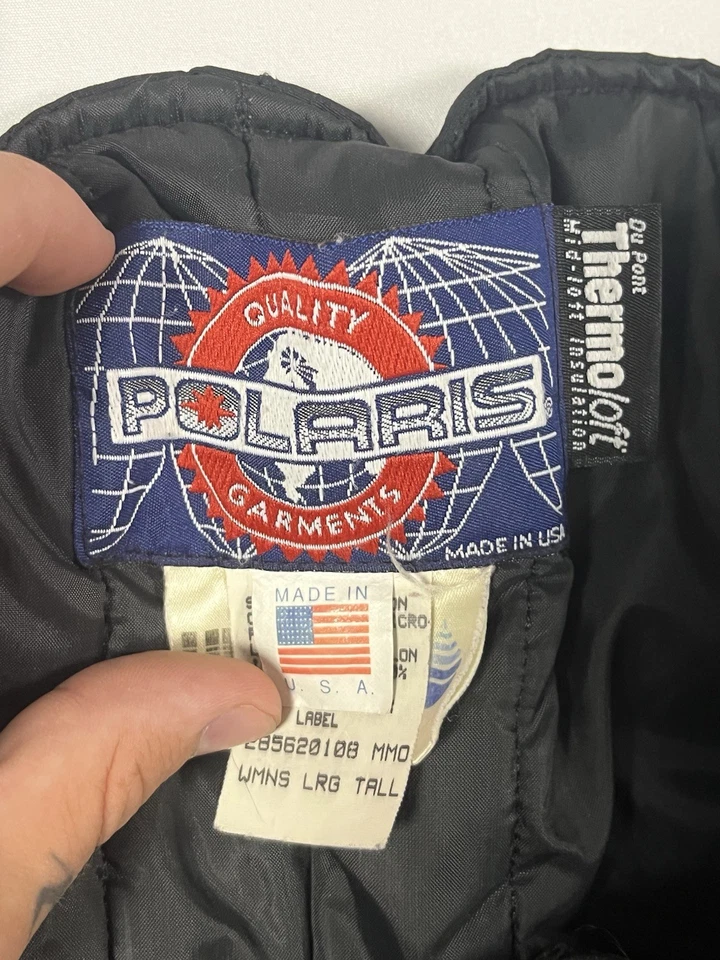 Polaris IndyTech Snowmobile Bib Pants Women’s Large Tall Black USA Thinsulate - Image 3 of 4