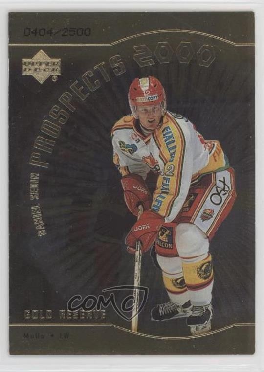 1999-00 Upper Deck Gold Reserve Prospects 2000 /2500 Daniel Sedin #307 HOF 0m0