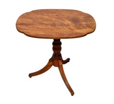 Antique Sheraton Mahogany Tilt Top Candlestand